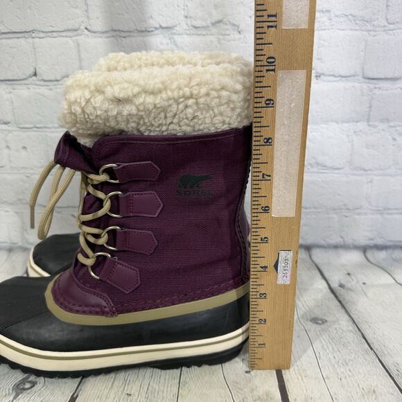 Sorel Carnival Snow Boots Women Size 6 Purple Winter Waterproof Insulated Shoes - Picture 13 of 15